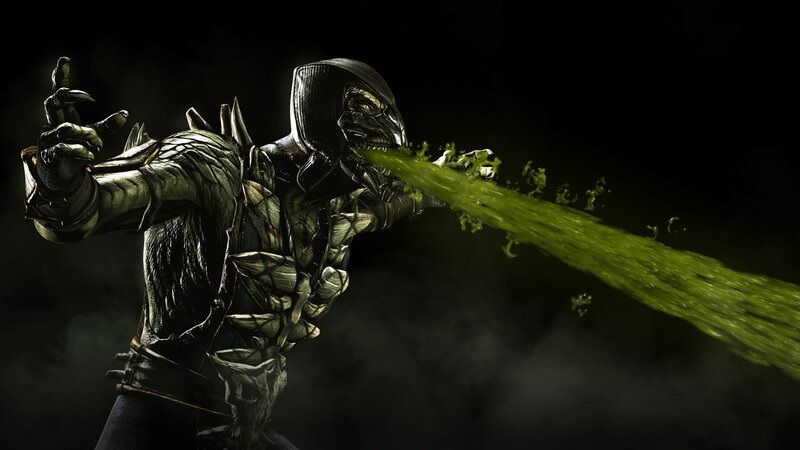 Character Spitting Green Liquid