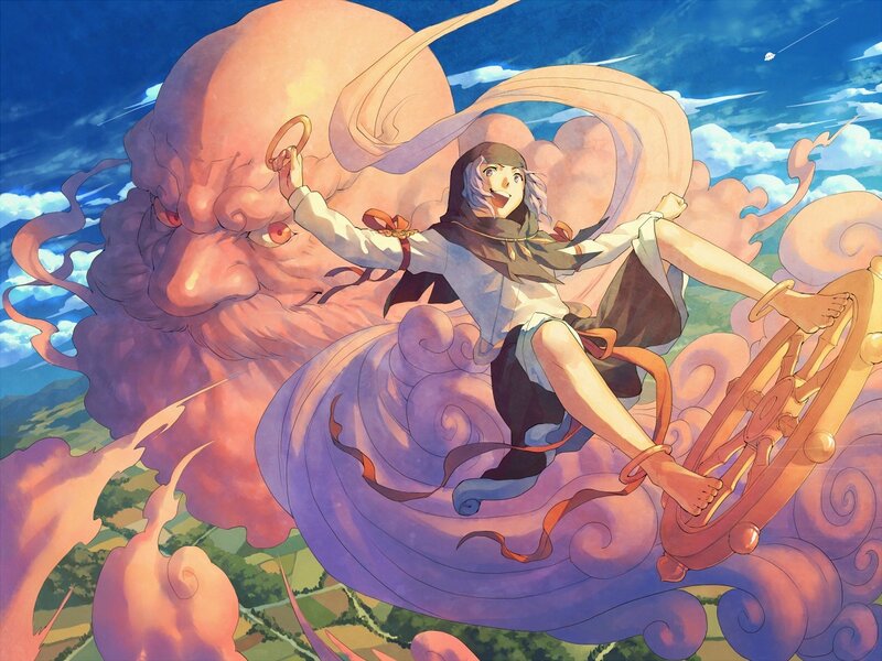 Character steering a cloud ship