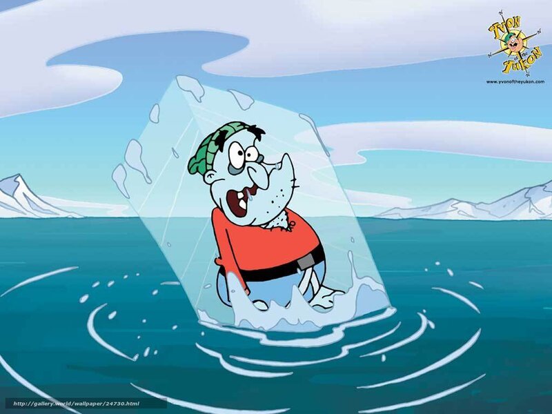 character trapped in ice