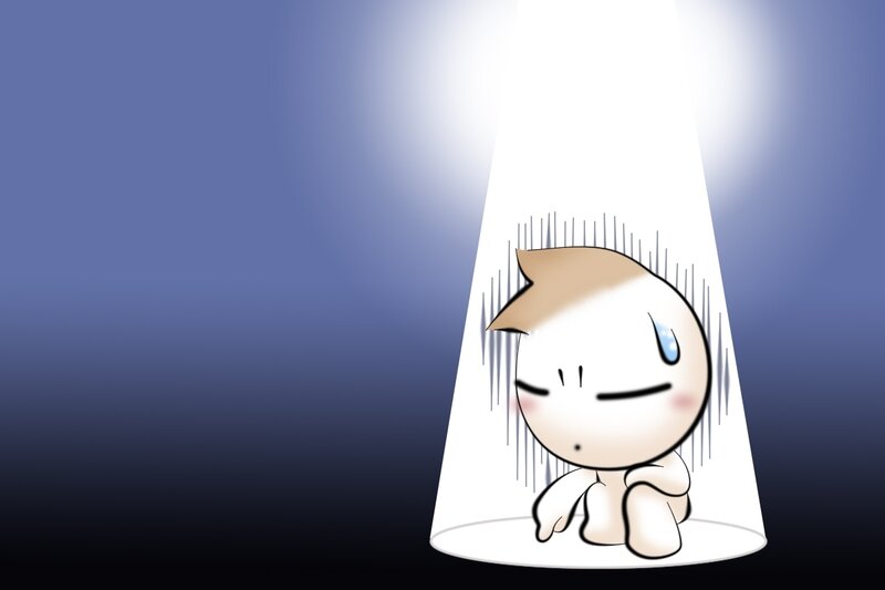 character under spotlight