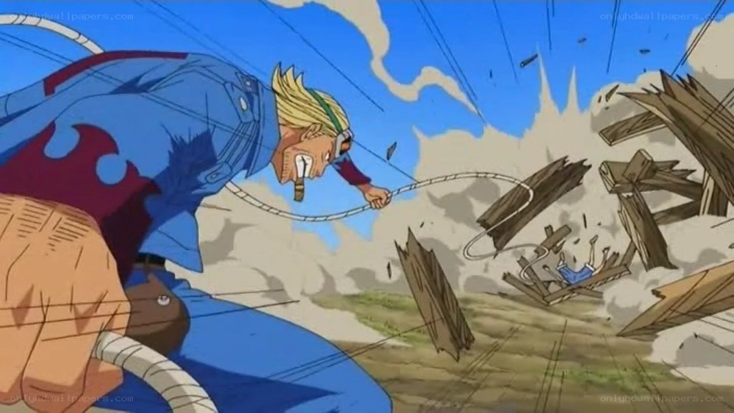 Character using whip in action