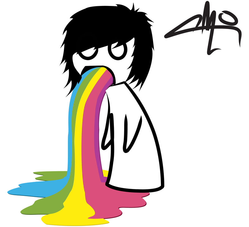 character vomiting rainbow