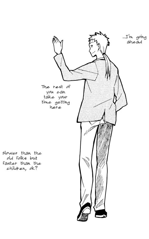 character waving goodbye