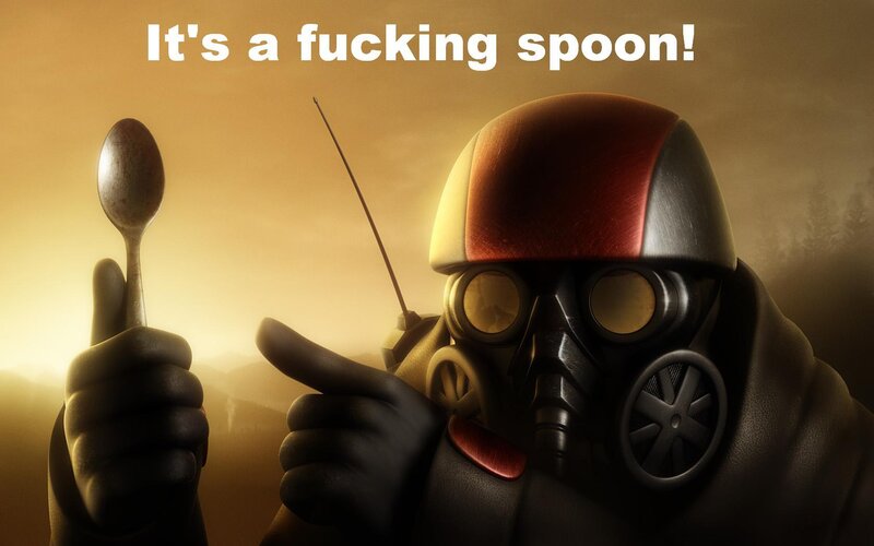 character with a spoon