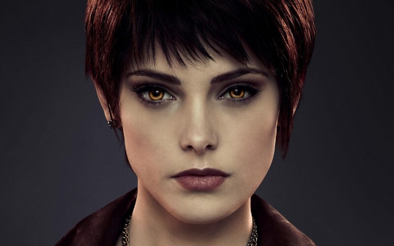 character with amber eyes