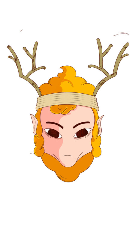 Character with Antlers