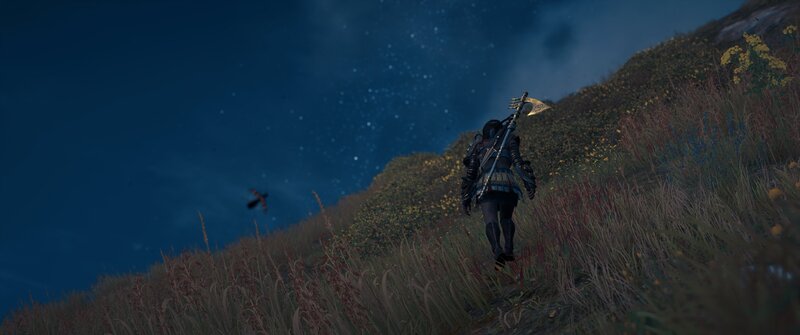 Character with Axe on Hill