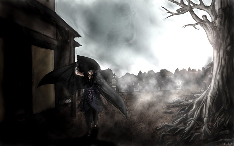 Character with Black Cloak