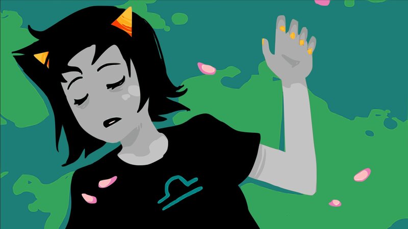 Character with Black Hair — Green