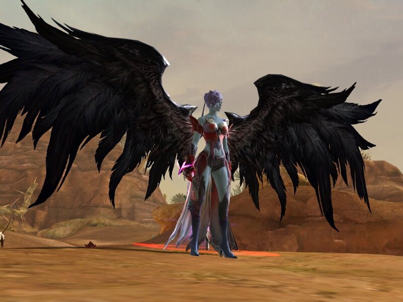 character with black wings