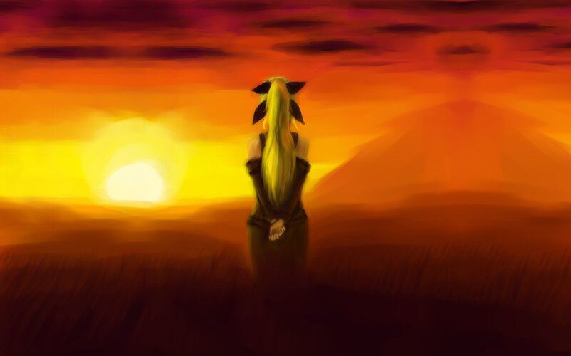 Character with Blonde Hair — Orange