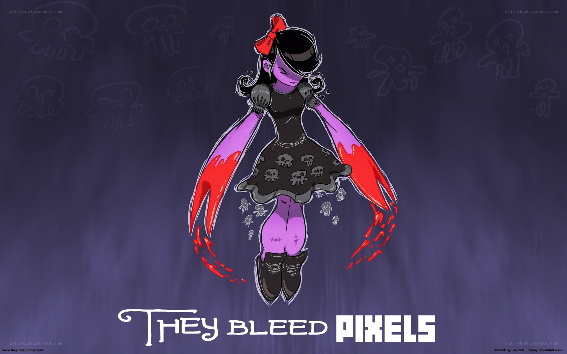 Character with bloodied claws
