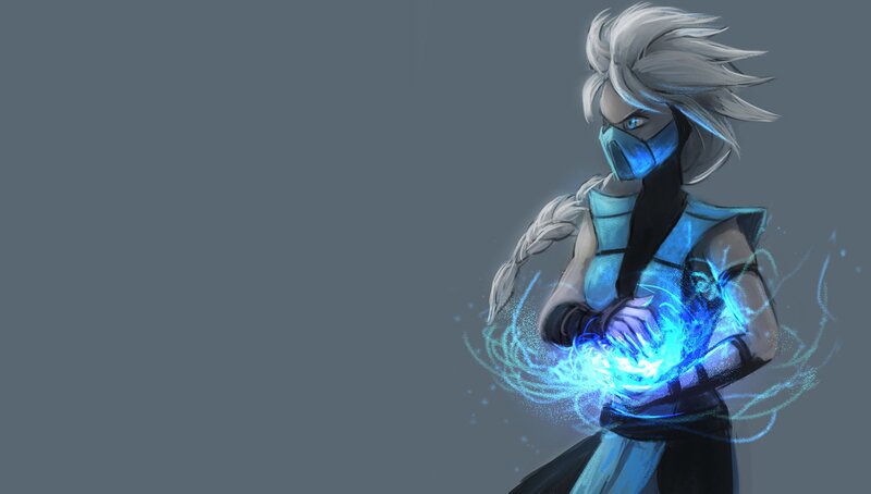 Character with Blue Energy — Dramatic