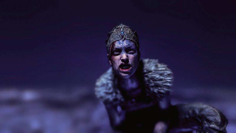 Character with Blue Face Paint