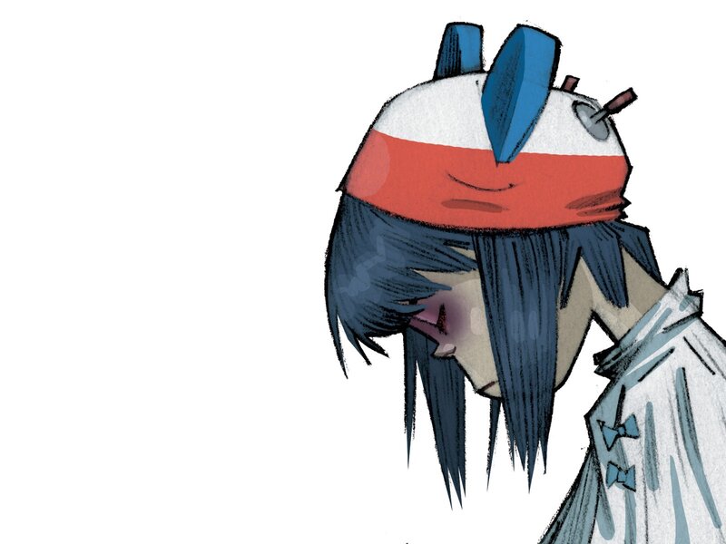 Character with Blue Hair — Calm