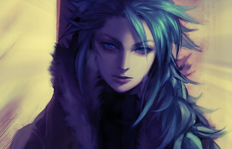 Character with Blue Hair — Purple
