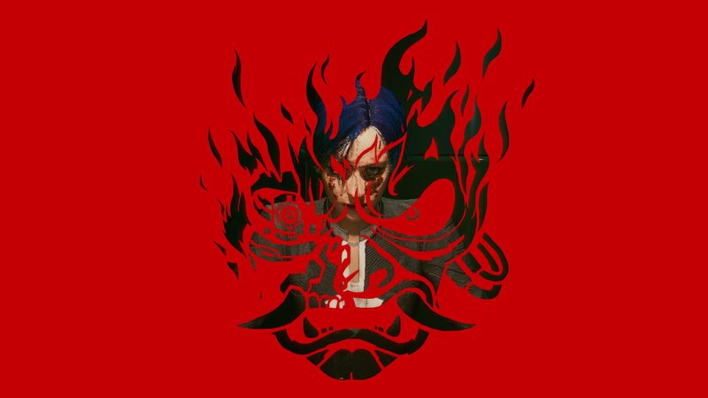 Character with Blue Hair — Red