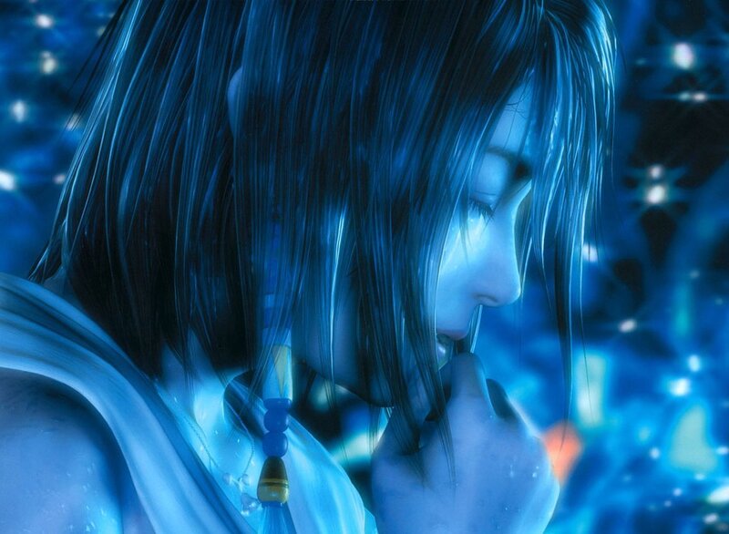 Character with Blue Hair