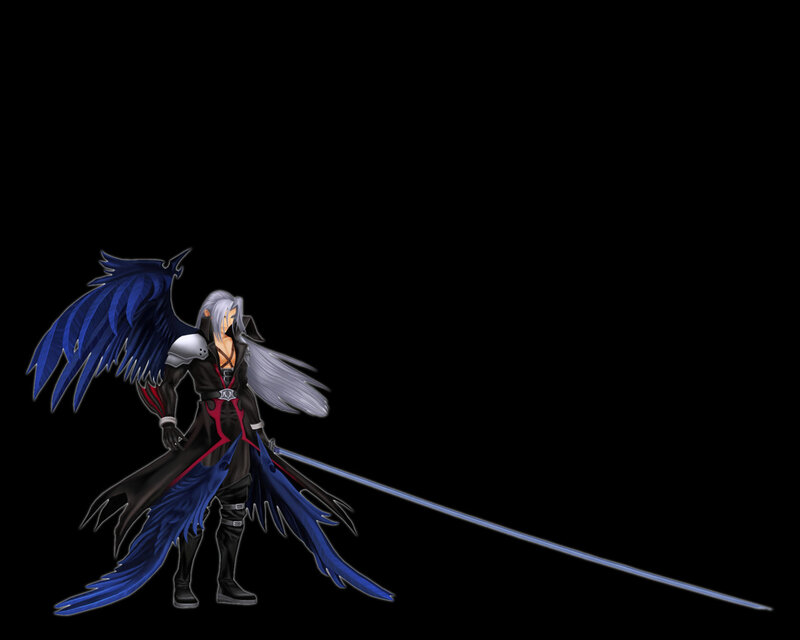 character with blue wings and sword