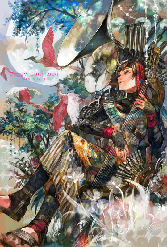 Character with Bow and Arrow — Blue, Serene
