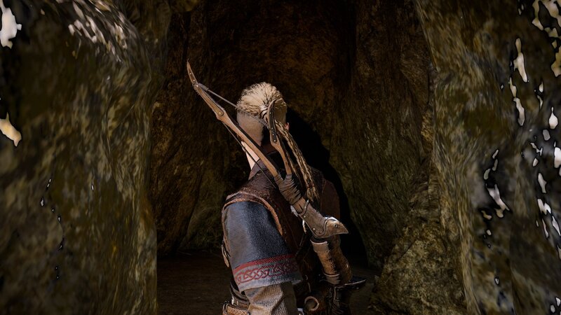 Character with Bow in Cave — Brown