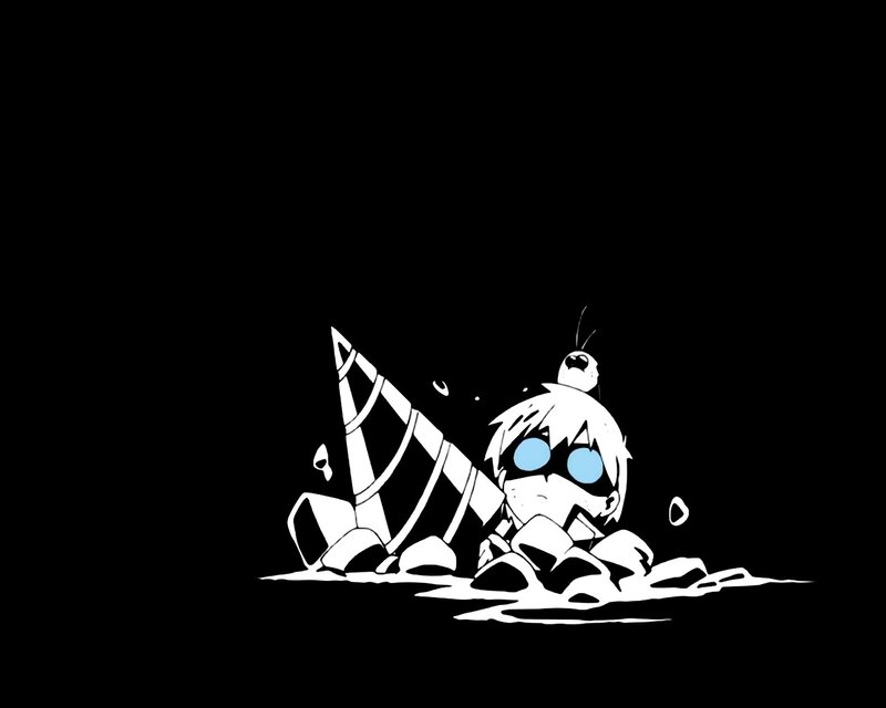 character with broken horn