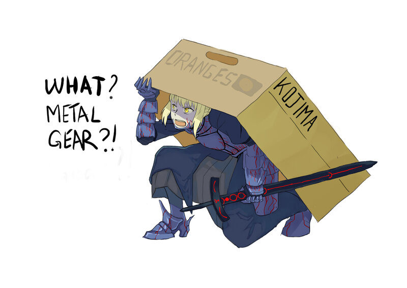 character with cardboard box