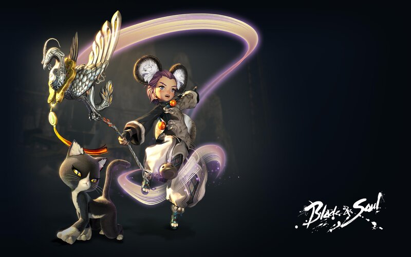 Character with Cat and Bird