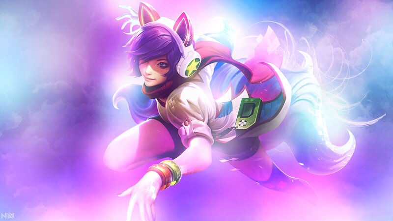Character with Cat Ears — Purple