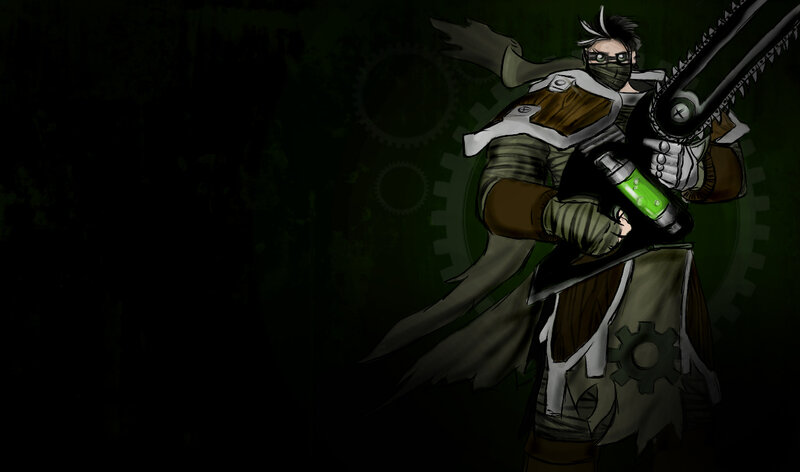 Character with Chainsaw Weapon — Black