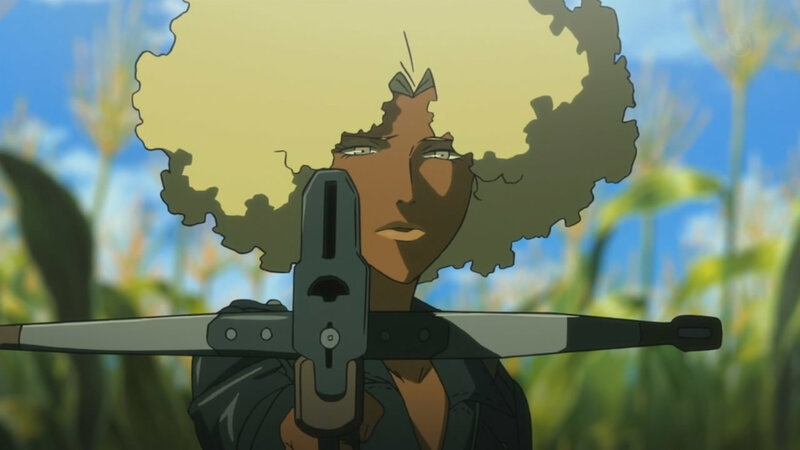 character with crossbow in field