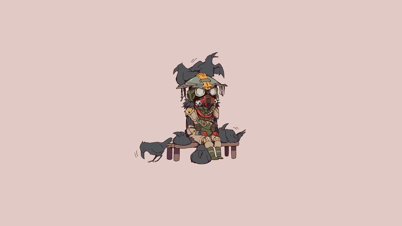 Character with Crows — Pink