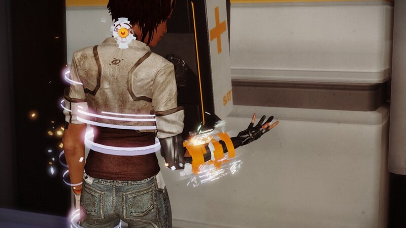 Character with Cybernetic Arm