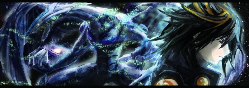 Character with Dragon — Blue