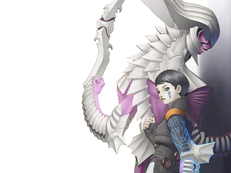 Character with Dragon — White