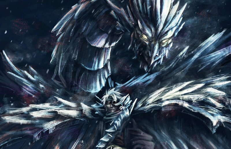 Character with Dragon Wings — Black