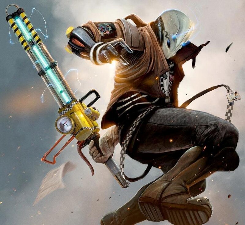 Character with Energy Weapon