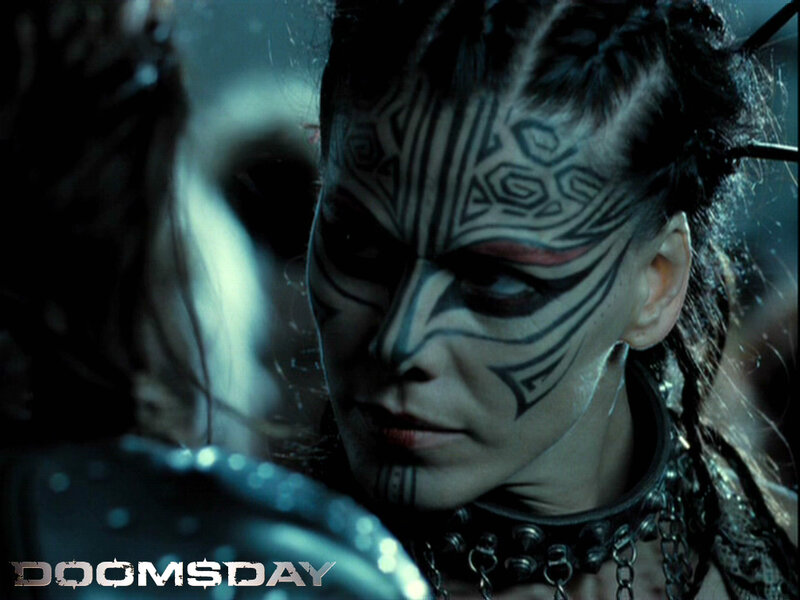 character with face paint from doomsday