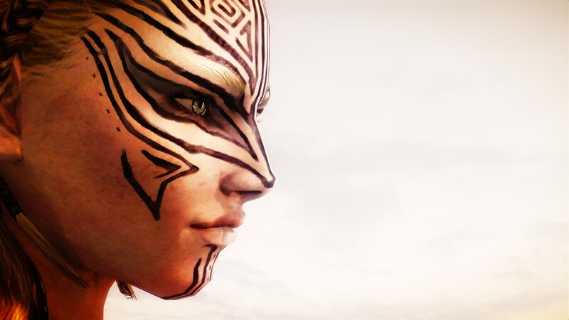 character with face paint