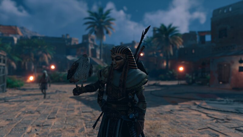 Character with Falcon