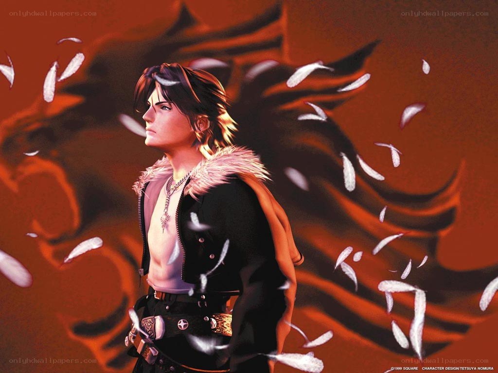 character with feathers in wind
