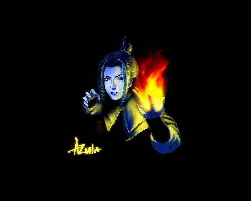 Character with Fire — Black