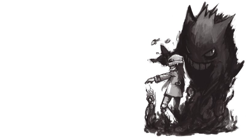 Character with Ghost Pokémon — Black