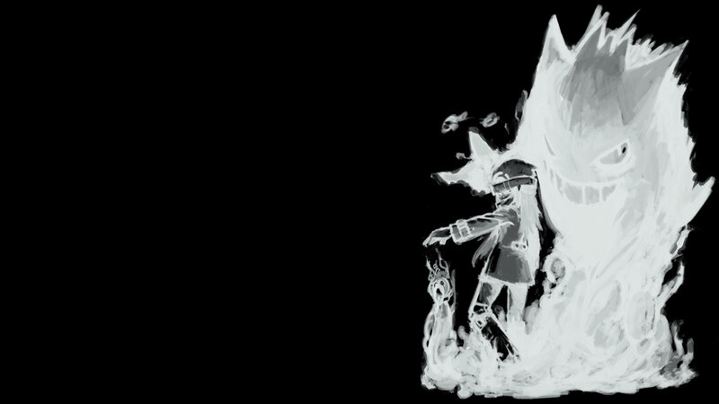 Character with Ghost