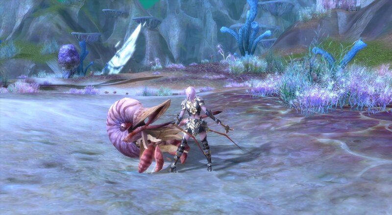 character with giant snail in fantasy world