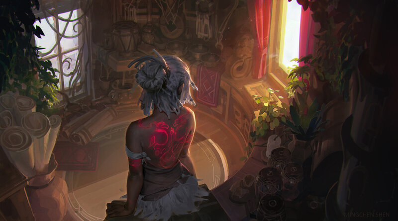 Character with Glowing Back