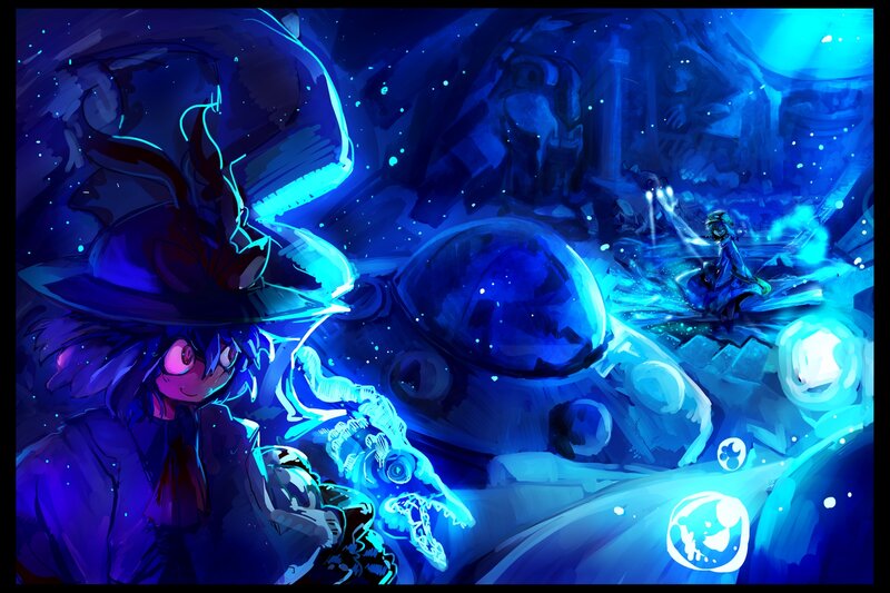 Character with Glowing Blue Staff
