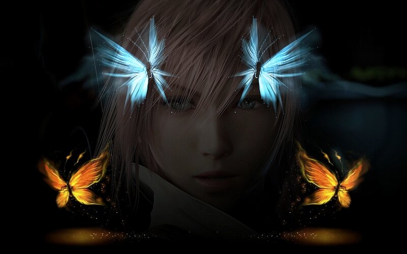 Character with Glowing Butterflies