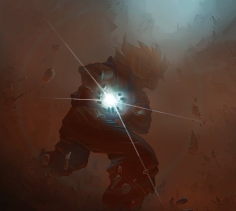 Character with Glowing Chest — Brown