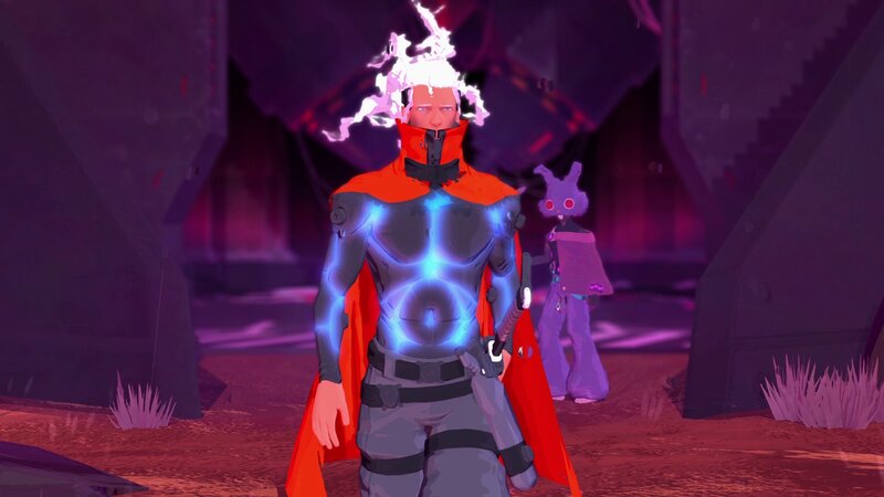 Character with Glowing Chest — Purple